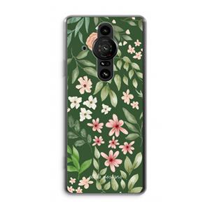 CaseCompany Botanical green sweet flower heaven: Sony Xperia Pro-I Transparant Hoesje