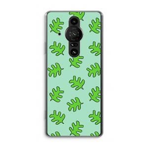 CaseCompany Groene blaadjes: Sony Xperia Pro-I Transparant Hoesje