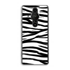 CaseCompany Zebra pattern: Sony Xperia Pro-I Transparant Hoesje