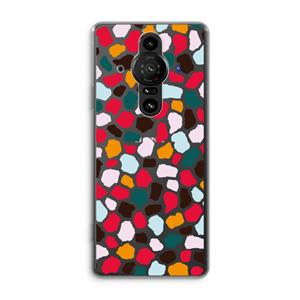CaseCompany Colored Giraffe: Sony Xperia Pro-I Transparant Hoesje