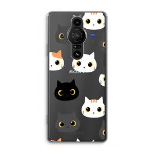 CaseCompany Katten: Sony Xperia Pro-I Transparant Hoesje