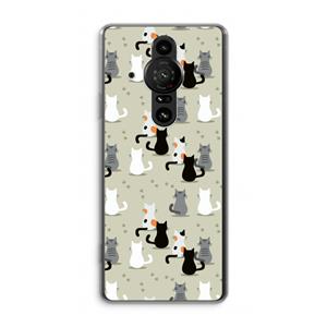 CaseCompany Katten: Sony Xperia Pro-I Transparant Hoesje