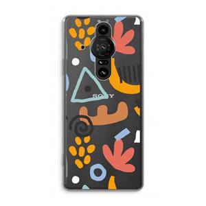 CaseCompany Abstract: Sony Xperia Pro-I Transparant Hoesje