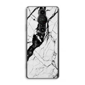 CaseCompany Witte marmer 2: Sony Xperia Pro-I Transparant Hoesje