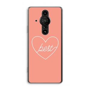 CaseCompany Best heart: Sony Xperia Pro-I Transparant Hoesje