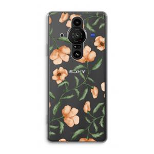 CaseCompany Peachy flowers: Sony Xperia Pro-I Transparant Hoesje
