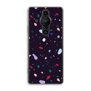 CaseCompany Dark Rounded Terrazzo: Sony Xperia Pro-I Transparant Hoesje
