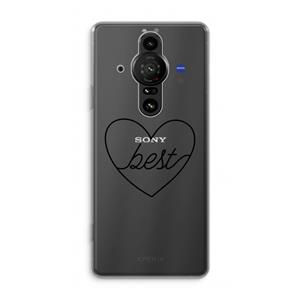 CaseCompany Best heart black: Sony Xperia Pro-I Transparant Hoesje