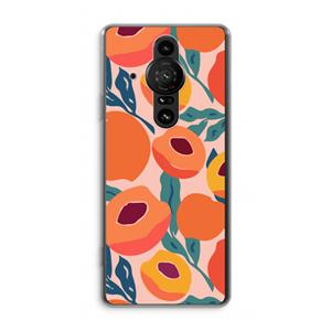 CaseCompany Perzik: Sony Xperia Pro-I Transparant Hoesje