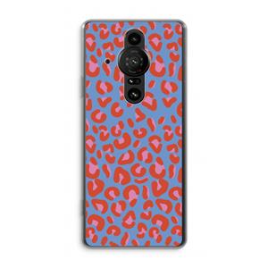 CaseCompany Leopard blue: Sony Xperia Pro-I Transparant Hoesje