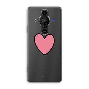 CaseCompany Hartje: Sony Xperia Pro-I Transparant Hoesje