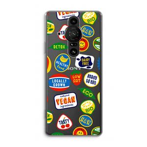 CaseCompany Fruitsticker: Sony Xperia Pro-I Transparant Hoesje