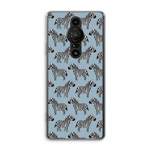 CaseCompany Zebra: Sony Xperia Pro-I Transparant Hoesje