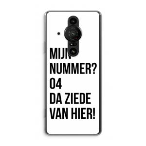 CaseCompany Da ziede van hier: Sony Xperia Pro-I Transparant Hoesje