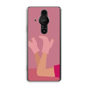 CaseCompany Pink boots: Sony Xperia Pro-I Transparant Hoesje
