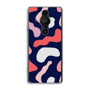 CaseCompany Memphis Shapes Pink: Sony Xperia Pro-I Transparant Hoesje