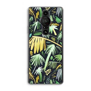 CaseCompany Tropical Palms Dark: Sony Xperia Pro-I Transparant Hoesje
