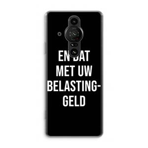 CaseCompany Belastinggeld - Zwart: Sony Xperia Pro-I Transparant Hoesje