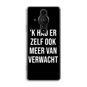 CaseCompany Meer verwacht - Zwart: Sony Xperia Pro-I Transparant Hoesje