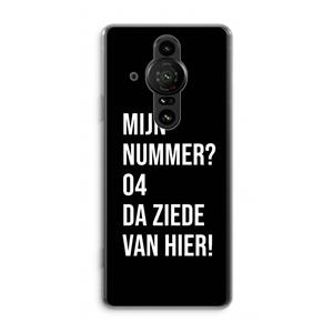 CaseCompany Da ziede van hier - Zwart: Sony Xperia Pro-I Transparant Hoesje