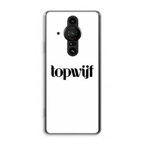 CaseCompany Topwijf Wit: Sony Xperia Pro-I Transparant Hoesje