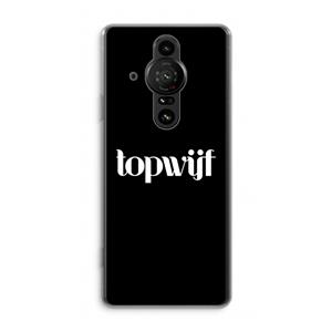 CaseCompany Topwijf Zwart: Sony Xperia Pro-I Transparant Hoesje