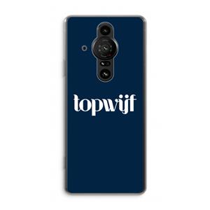 CaseCompany Topwijf Navy: Sony Xperia Pro-I Transparant Hoesje
