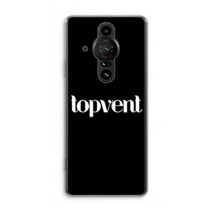 CaseCompany Topvent Zwart: Sony Xperia Pro-I Transparant Hoesje