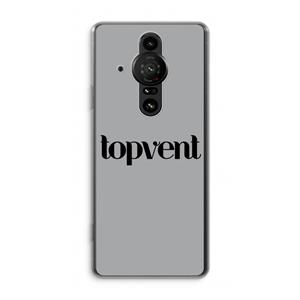 CaseCompany Topvent Grijs Zwart: Sony Xperia Pro-I Transparant Hoesje