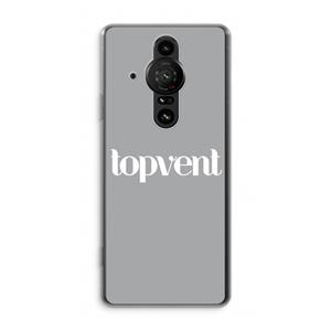 CaseCompany Topvent Grijs Wit: Sony Xperia Pro-I Transparant Hoesje