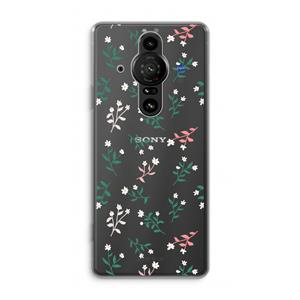 CaseCompany Small white flowers: Sony Xperia Pro-I Transparant Hoesje