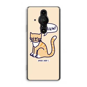 CaseCompany Miauw: Sony Xperia Pro-I Transparant Hoesje