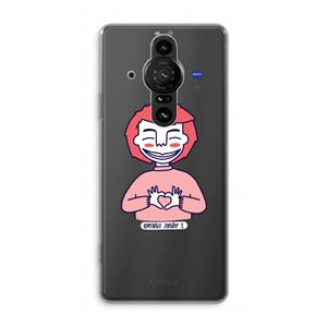 CaseCompany Hartje: Sony Xperia Pro-I Transparant Hoesje