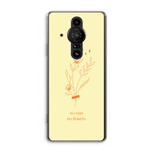 CaseCompany No rain no flowers: Sony Xperia Pro-I Transparant Hoesje