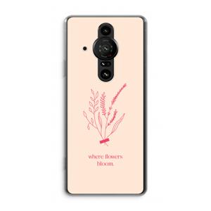 CaseCompany Where flowers bloom: Sony Xperia Pro-I Transparant Hoesje