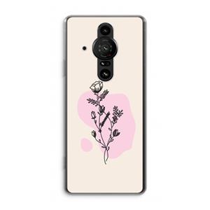 CaseCompany Roses are red: Sony Xperia Pro-I Transparant Hoesje
