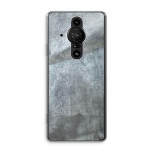 CaseCompany Grey Stone: Sony Xperia Pro-I Transparant Hoesje