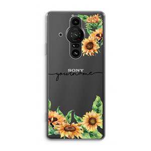 CaseCompany Zonnebloemen: Sony Xperia Pro-I Transparant Hoesje
