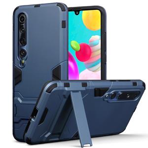 Qubits Double Armor Layer hoes met stand - Xiaomi Mi 10 - Blauw