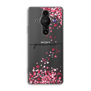 CaseCompany Hartjes en kusjes: Sony Xperia Pro-I Transparant Hoesje