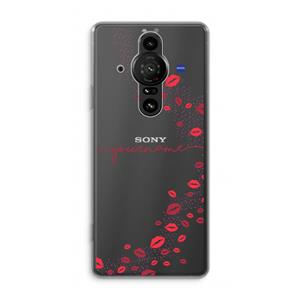 CaseCompany Kusjes: Sony Xperia Pro-I Transparant Hoesje