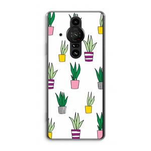 CaseCompany Sanseveria: Sony Xperia Pro-I Transparant Hoesje