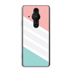 CaseCompany Strepen pastel: Sony Xperia Pro-I Transparant Hoesje