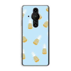 CaseCompany Ananasjes: Sony Xperia Pro-I Transparant Hoesje