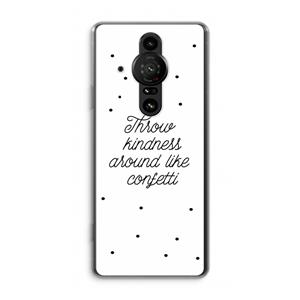 CaseCompany Confetti: Sony Xperia Pro-I Transparant Hoesje