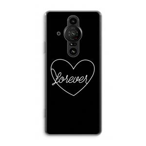 CaseCompany Forever heart black: Sony Xperia Pro-I Transparant Hoesje