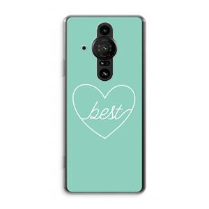 CaseCompany Best heart pastel: Sony Xperia Pro-I Transparant Hoesje