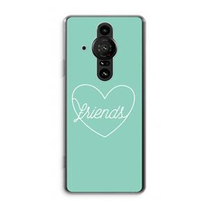 CaseCompany Friends heart pastel: Sony Xperia Pro-I Transparant Hoesje