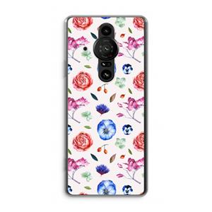 CaseCompany Bloemetjes: Sony Xperia Pro-I Transparant Hoesje