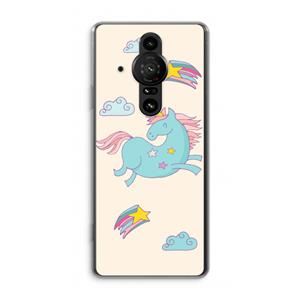 CaseCompany Vliegende eenhoorn: Sony Xperia Pro-I Transparant Hoesje